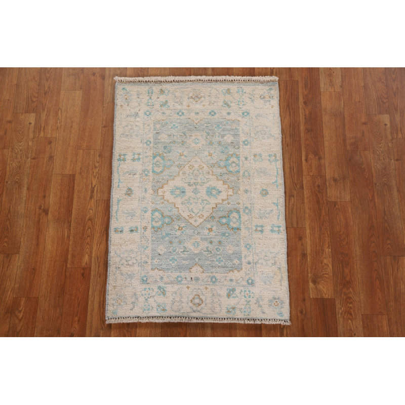 One-of-a-Kind 2'0" X 3'0" New Age Wool Area Rug in
