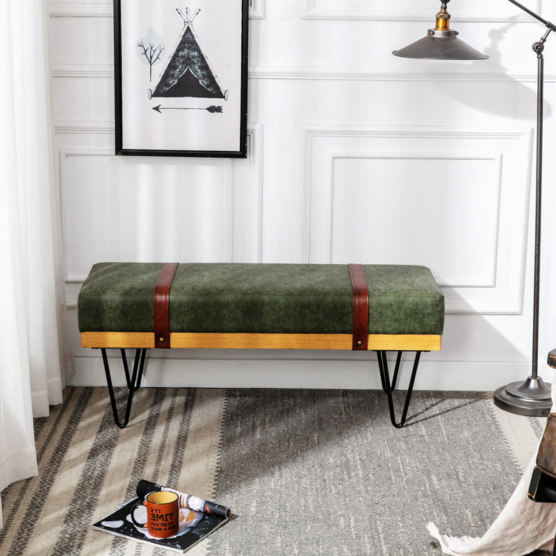 Banc en simili-cuir, Vert