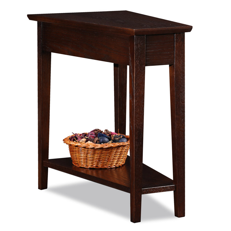 Table basse inclinable en bois massif et manufacturé, Chêne chocolat
