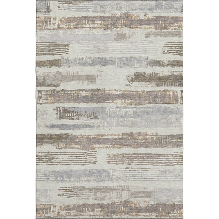 Premium Machine Washable Slesnick AMF1665 Stripes Rug
