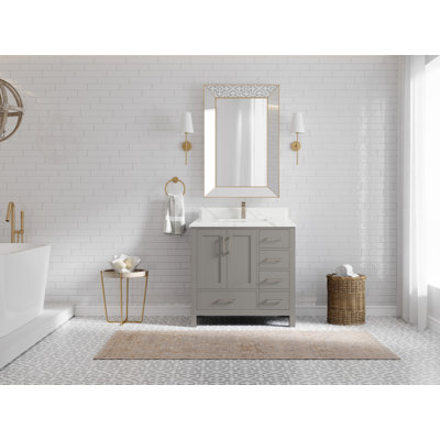 Malibu 36'' Single Bathroom Vanity with Quartz Top