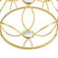 Table d'appoint moderne avec structure en métal et surface de miroir transparente - 15 po x 15 po x 20 po, structure, multi pour divers articles, sans assemblage doré et plateau supérieur, structure de base, vie quotidienne polyvalente,