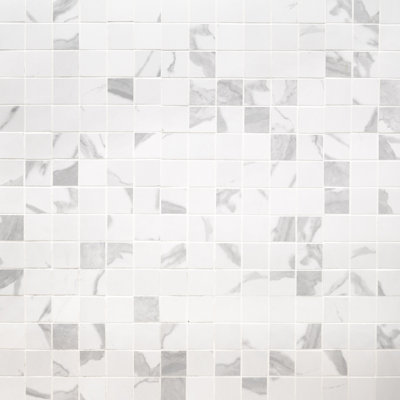 Carreau de mosaïque de plancher et de mur en porcelaine mate 12 po x 12 po Ardena Silva