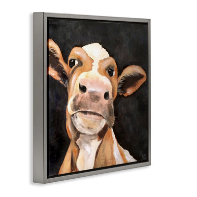 Vache champêtre sur toile par Jade Reynolds