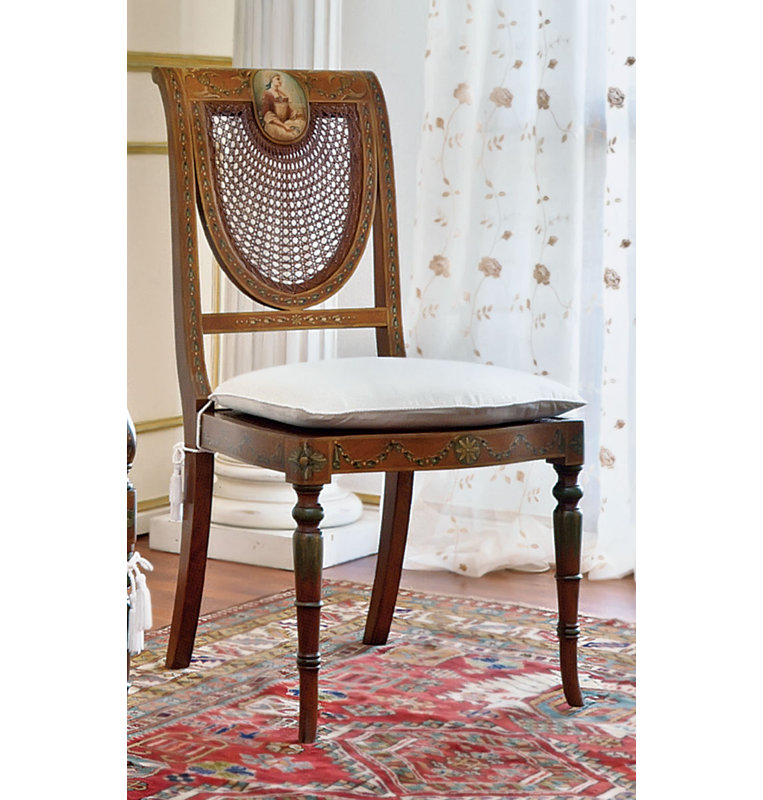 Solid Wood Side Chair in Brown