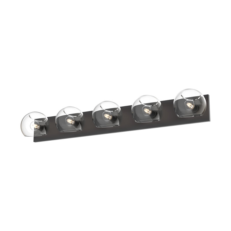 Willow Bath Bar, Matte Black, Clear, 5