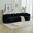 Compression Curved Sectionals, 111.5 Inch Corduroy Modern Home Sofa