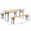 Ensemble de table de pique-nique et de banc portatif 6 pi Outsunny, ensemble de table de camping pliant en bois pour les activités extérieures