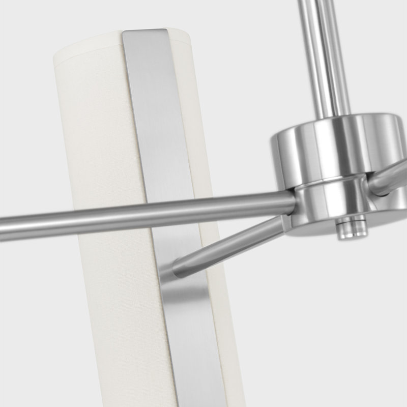 Lustre 8 lumières Capalino, Acier brossé, H 19,625 po x l 24 po x P 24 po