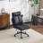 28"W Mid-Back Swivel Office Chair Task Chair With Adjustable Arms-163461920