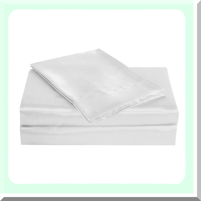 Luxury White Charmeuse Sheet Set - Silky Smooth Bedding for Ultimate Comfort and Elegance - Hypoallergenic, Breathable, and Luxurious - Queen Size