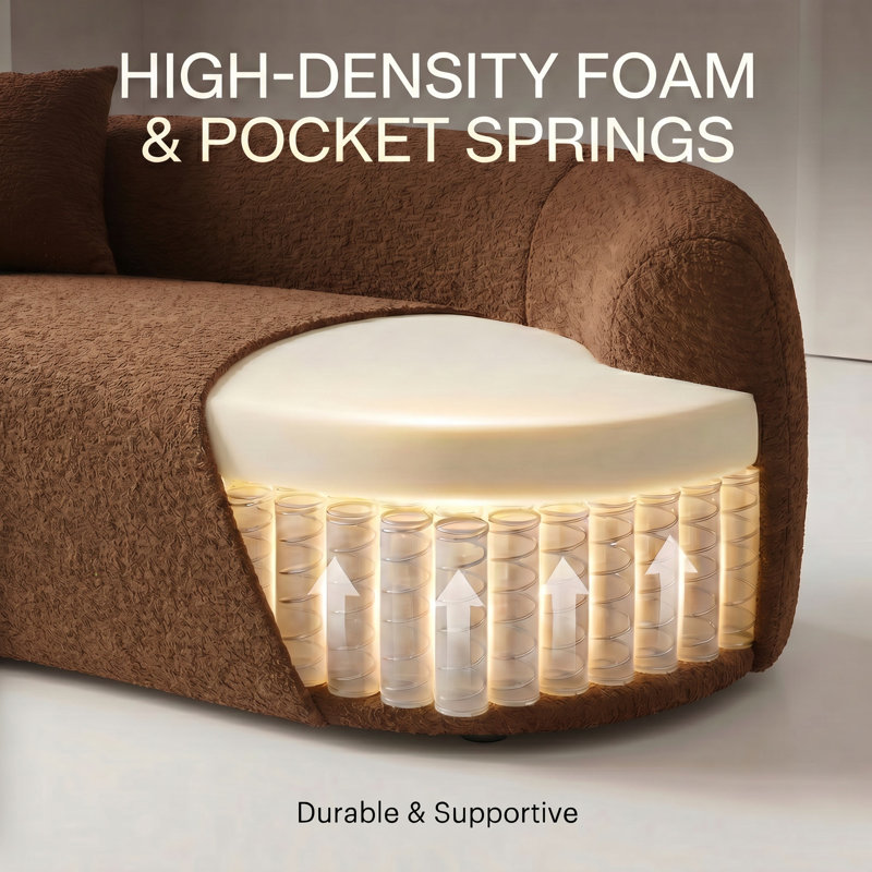 Canapé à compression modulaire Boneless, 4, Caramel