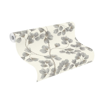 Newcomb Grey Trailing Branches Wallpaper