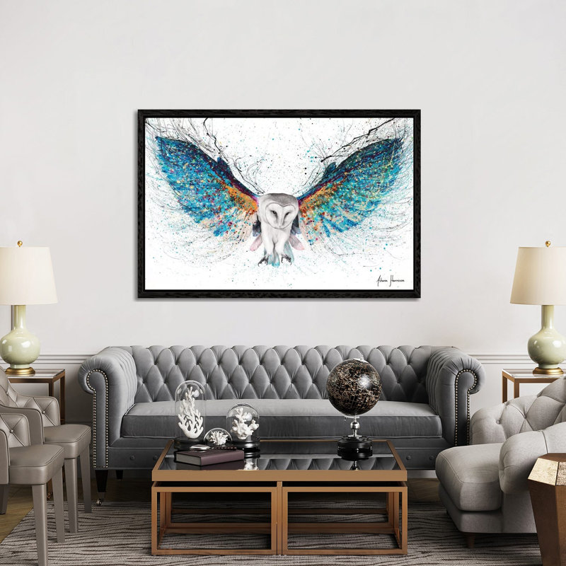 Opulent Night Owl by Ashvin Harrison - Wrapped Canvas Print, Black Framed, 152.5 cm H x 101.5 cm W