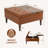 Marcelles 31.5" Solid Wood Faux Leather Square Storage Ottoman-1654686861