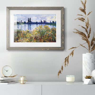 «Seine Shores at Vétheuil» par Claude Monet - reproduction d'un seul cadre