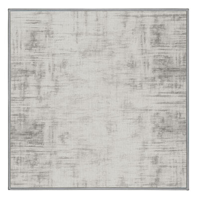 Machine Washable Abstract Gray Area Rug