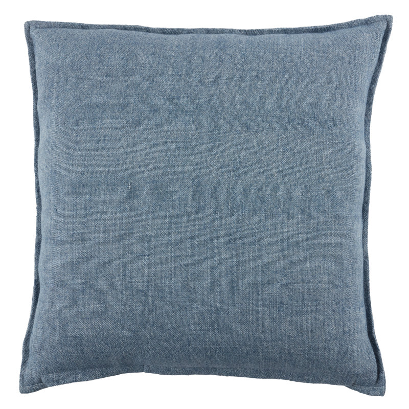 Coussin Jaipur Living Blanche, Carré 20 po, Bleu