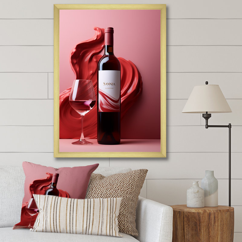 Sangrias Spirit I, reproduction d'art sur toile, Cadre doré simple, H 32 po x l 16 po x P 1 po