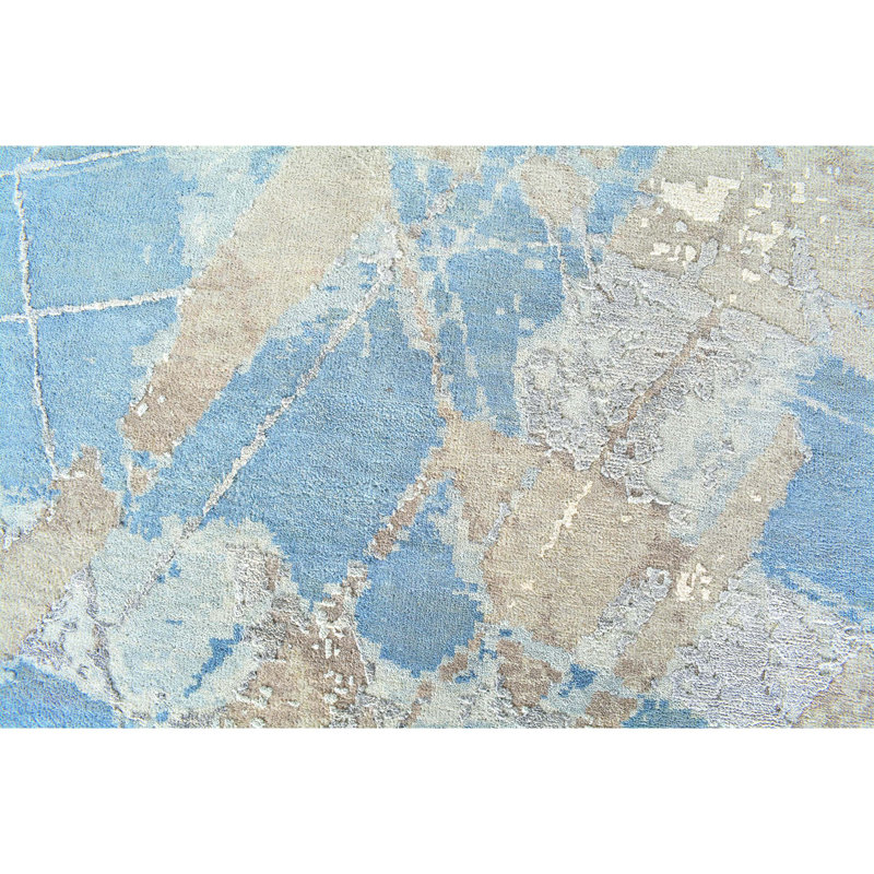 Hand Woven Silk and Wool Area Rug