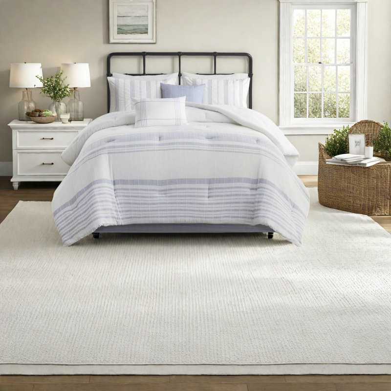 Ensembles de literie confortables en jacquard de coton, style campagnard élégant