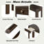 Console avec coins arrondis, 3 tiroirs et pieds épais-489023683