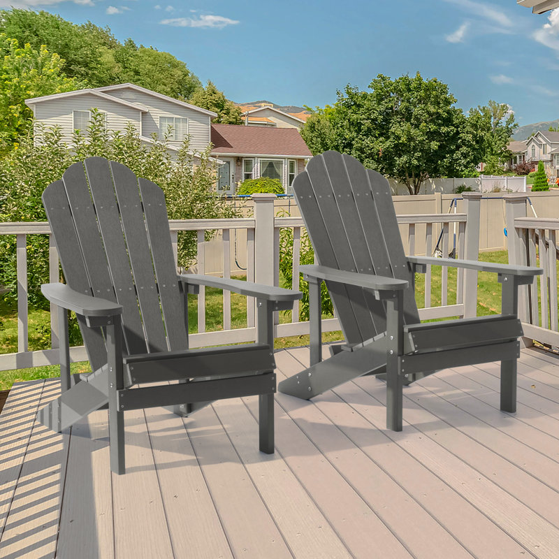 Chaises Adirondack de la SAMPSHam de la résistance aux intempéries, Gris