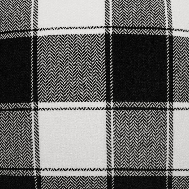 Coussin Saxony, Noir / Blanc / Gris, Carré 22 po