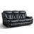 Saneela 84.6'' Wide Breathable Leather Pillow Top Arm Power Reclining Sofa with Diamond Stitching-725609836