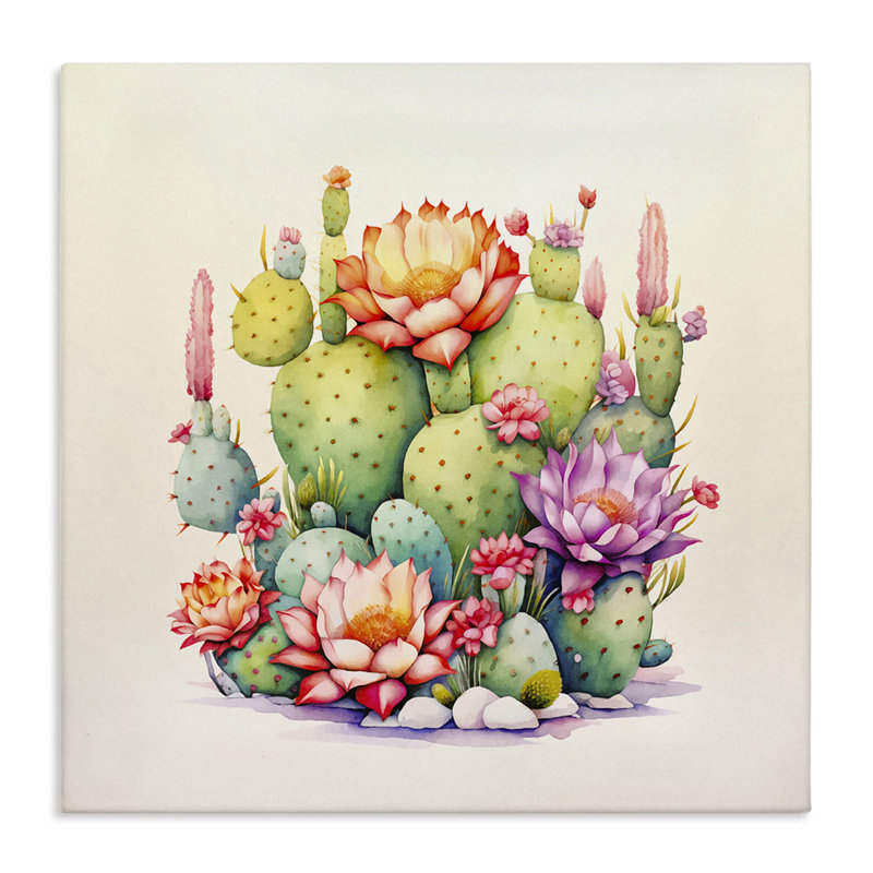 «Desert Spring Blooms», art mural sur toile par Andrea Haase, H 36 po x l 36 po