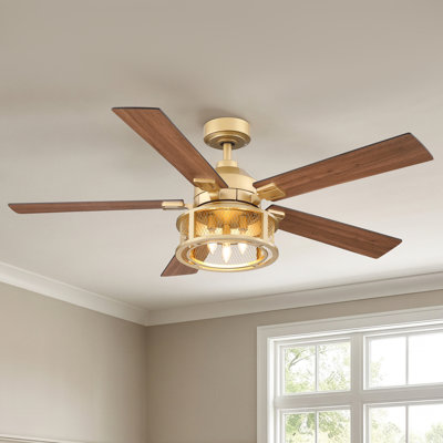 Rippeon 52 " Ceiling Fan with Light Kit