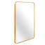 Grand miroir mural rectangulaire doré de 30 po x 40 po pour salle de bain moderne - Non, alliage d'aluminium rouille, verre Hd facile à assembler, aluminium, caractéristiques-131496573