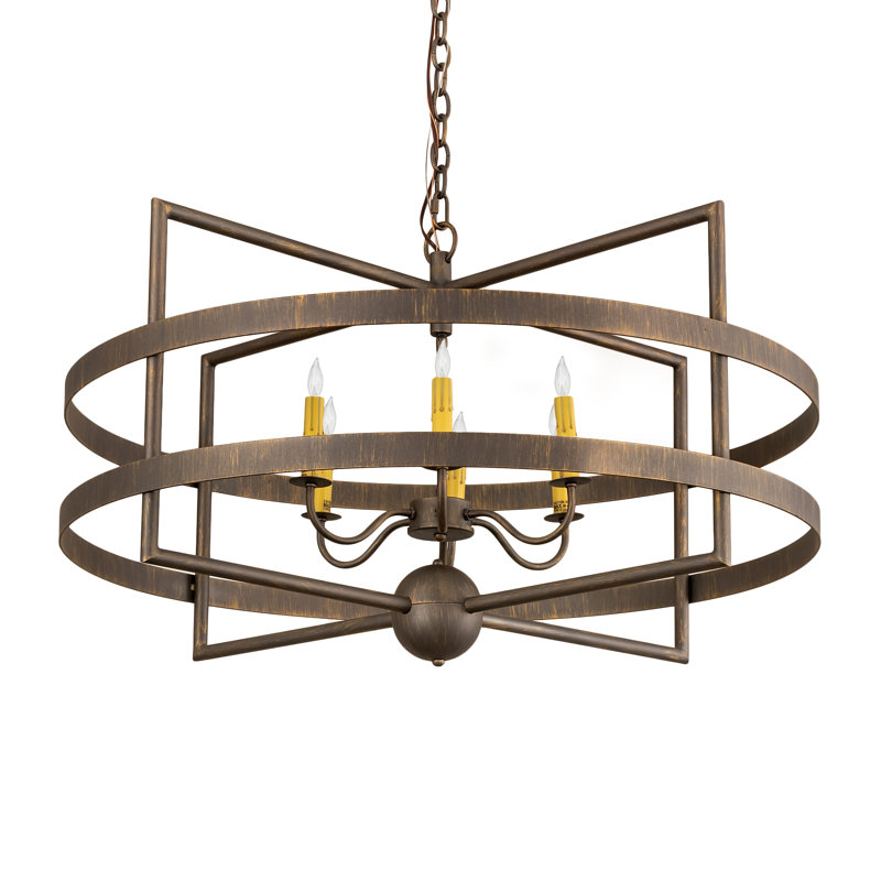 Lustree tambour 6 lumières unique Frannie