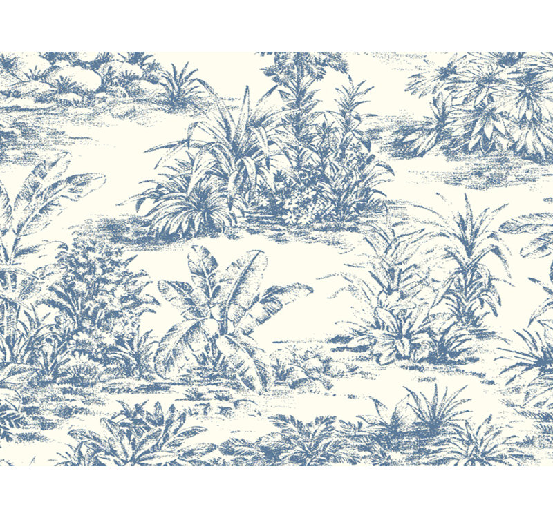 Reflections Outdoor Ottoman, Pewter, Botanic Willow