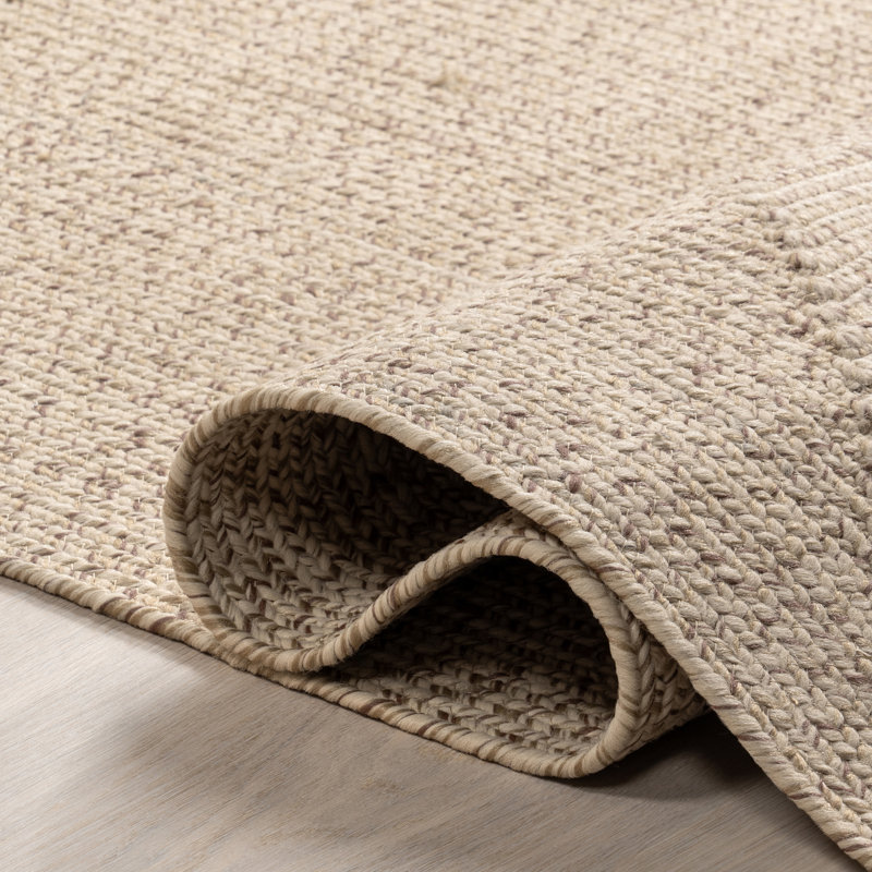 Owensby Braided Tan Indoor/Outdoor Rug, Runner 2'6" x 8'