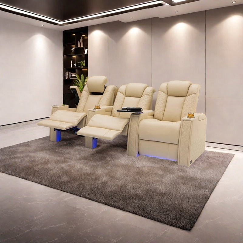 Multi-functional TV sofa in basement