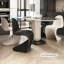 Chaise d'appoint à dossier solide en PP (ensemble de 2)-504436324