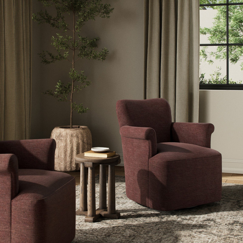 Camellia Swivel Chair, Laughlin Plum