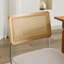 Ensemble de 2 chaises de salle à manger de style Mid-Century moderne en velours avec dossier en canne naturelle et base chromée, design Breuer-121054270