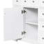 Meuble-lavabo 36 po sans lavabo, base d'armoire seulement, une armoire et six tiroirs, blanc