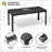 6-Person  Extendable Aluminum Patio Dining Set with Folding Reclining Armchairs,  63.78’‘ in W X 27.56'' in D