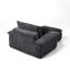 Méridienne l 49,6 po, fauteuil d'appoint modulaire rembourré de mousse avec repose-pieds-135847619