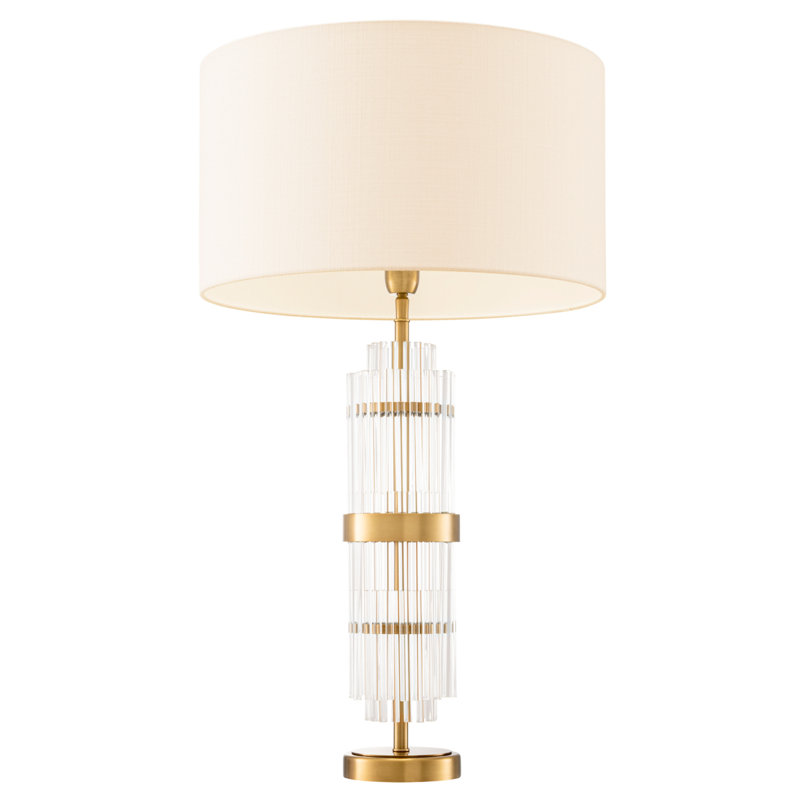 Table Lamp East Antique Brass Finish Excl Shade
