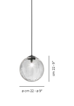 Puppet 1 - Light Pendant, 88" H x 9" W x 9" D, Crystal Transparent, Matte Black