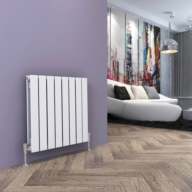 Tanya Horizontal Designer Radiator, 60cm H x 60cm W x 6.1cm D, White
