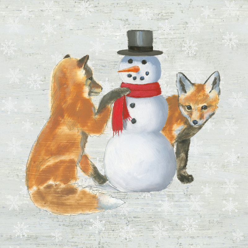 Christmas Critters V by Emily Adams - Wrapped Canvas Art Prints, 30cm H x 30cm W x 3.8cm D