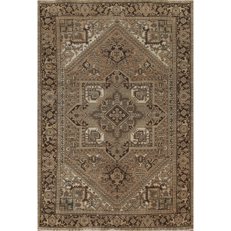 Tapis géométrique rétro 7 x 9