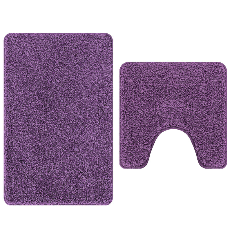 Polyester Standard Water-Resistant Materials Bath Mats, Purple