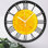 Horloge murale ronde en fer 10 po avec mouvement à quartz silencieux, chiffres romains, impression UV