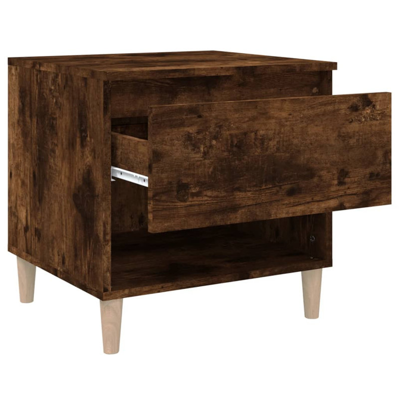 Ricarda 50 cm W Bedside Table, Smoked Oak